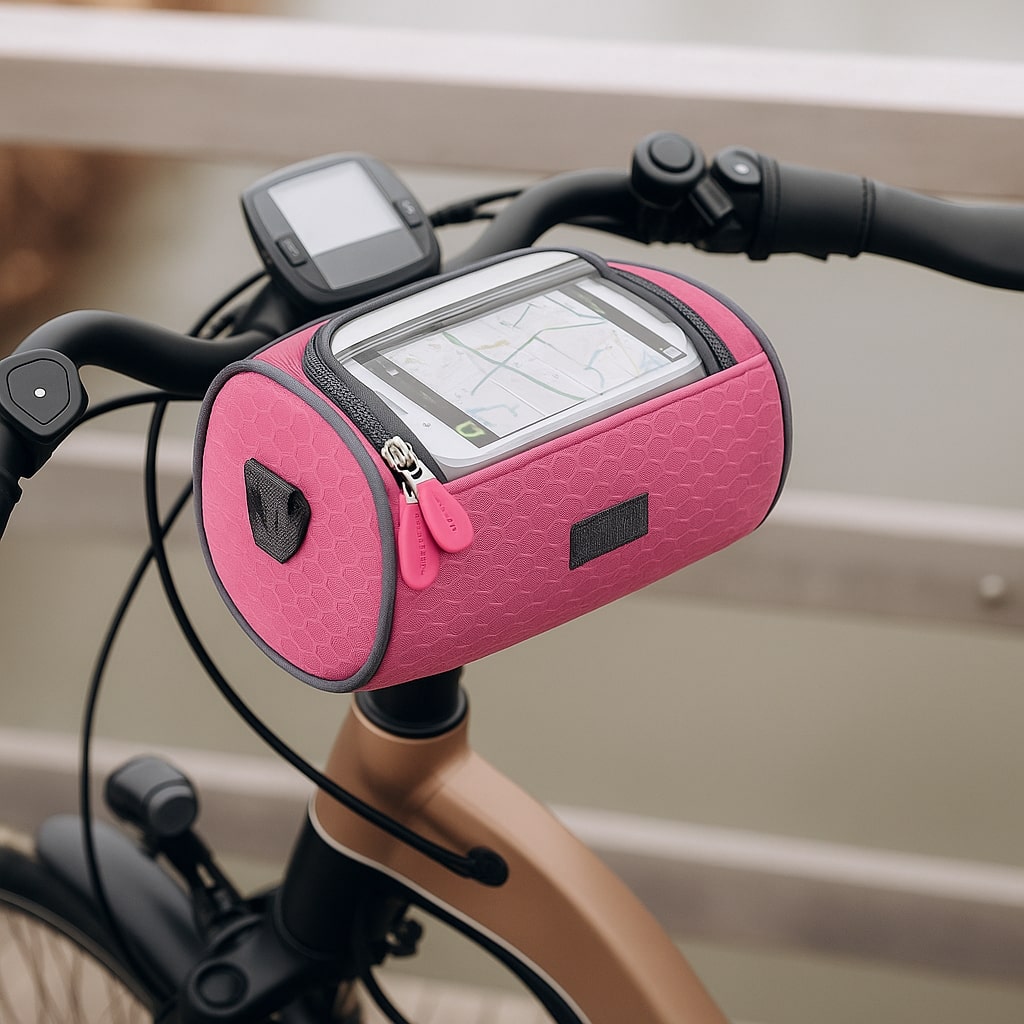 Bicycle Handlebar Bag Touchscreen Window & Splash-Resistant Nylon