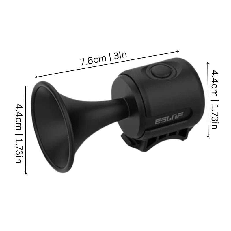 Bicycle Horn 120 dB Weatherproof Tool-Free Mount
