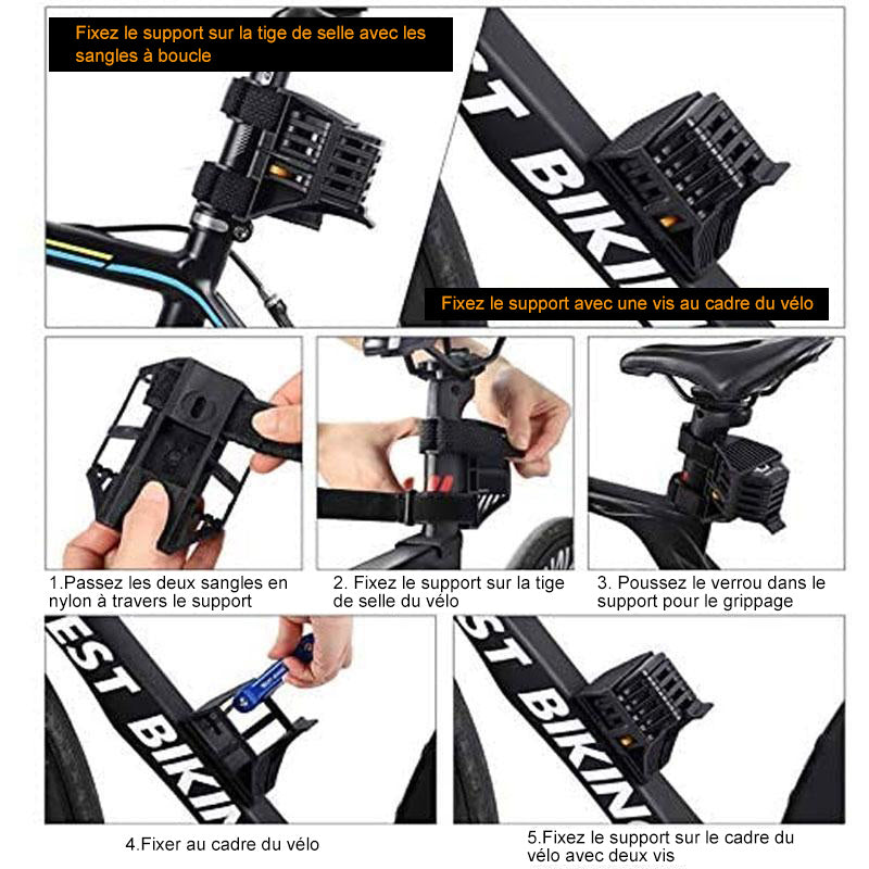 Bicycle Lock Foldable 33.5 In Zinc Alloy Frame Mount
