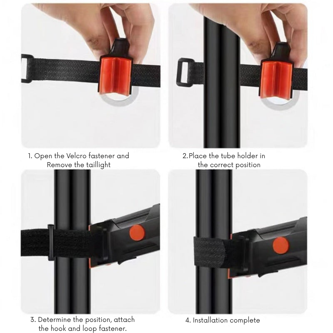 Bicycle Rear Light USB Rechargeable 40 Lumens