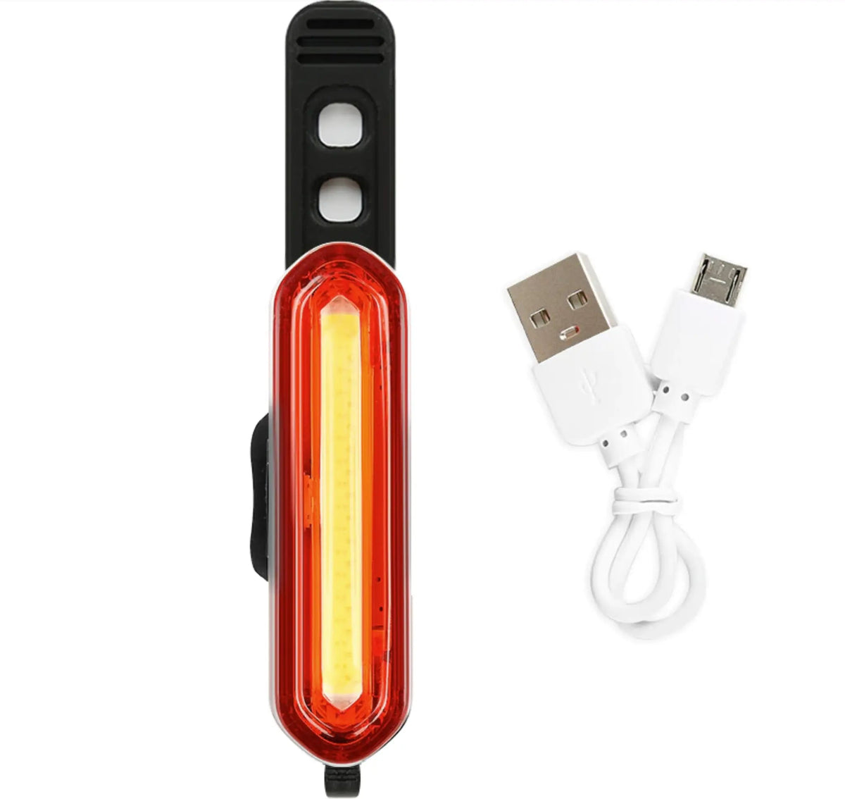 Bicycle Rear Light Wide-Angle USB Rechargeable Tool-Free Mount