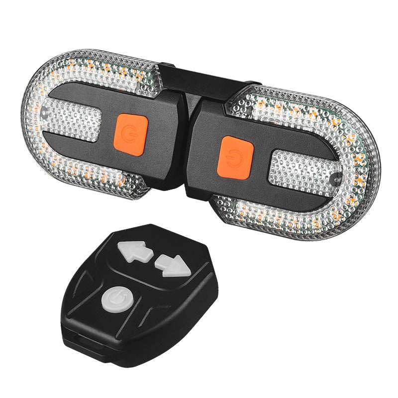 Bicycle Rear Light Wireless Remote Turn Signals USB Rechargeable