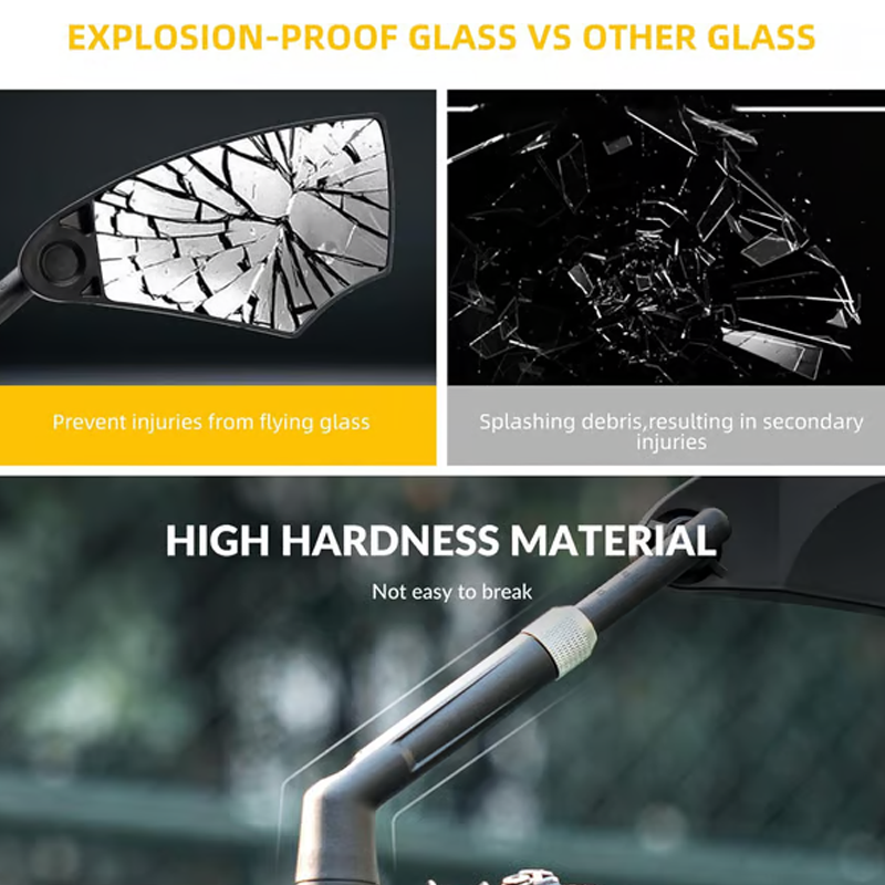 Bicycle Rearview Mirror 180° View & 360° Rotation