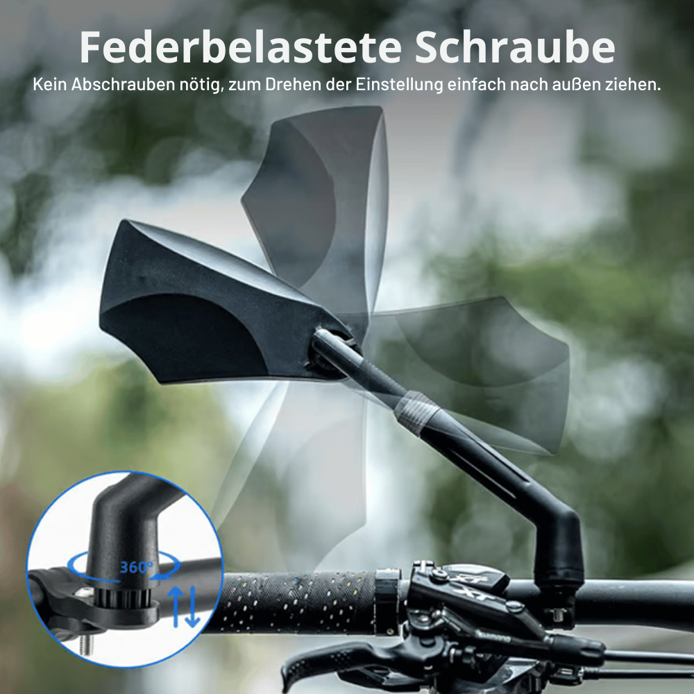 Bicycle Rearview Mirror 180° View & 360° Rotation