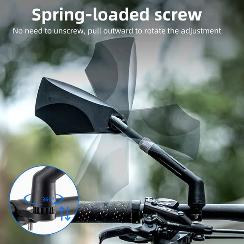 Bicycle Rearview Mirror 180° View & 360° Rotation