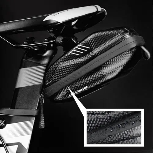 Bicycle Saddle Bag Quick-Release Waterproof Hard Shell