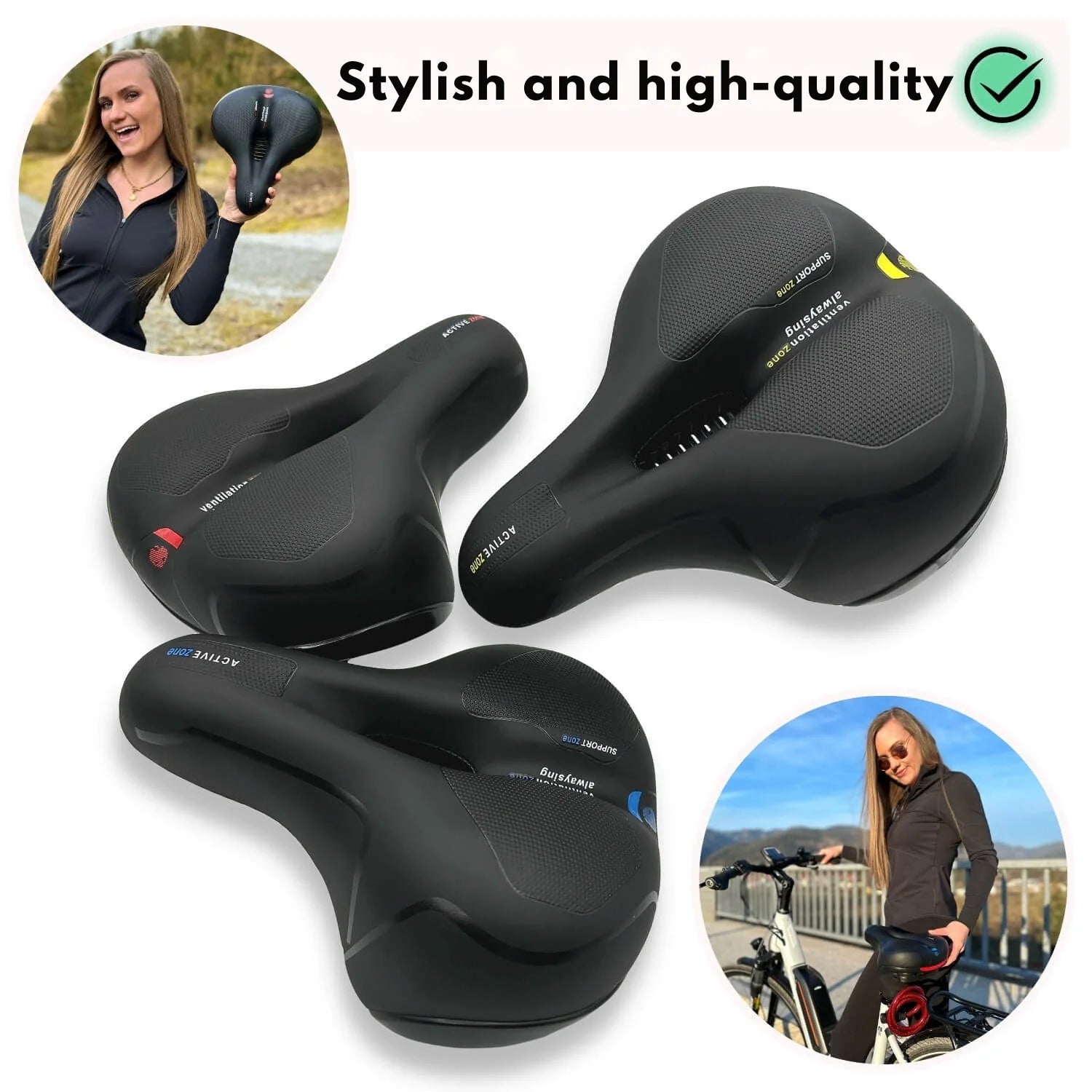 Bicycle Saddle Ergonomic Memory Foam Shock-Absorbing & Breathable