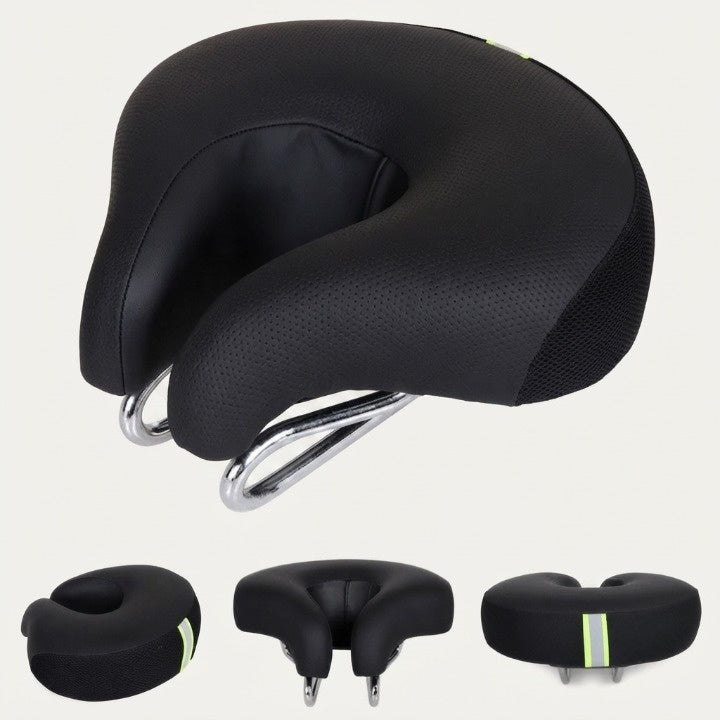 Bicycle Saddle Noseless Pressure Relief Double Spring Suspension