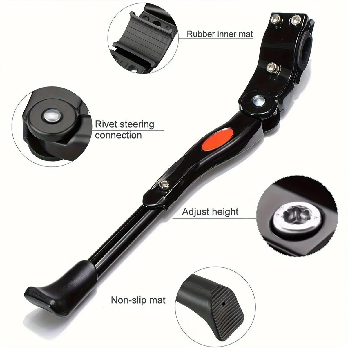 Bicycle Stand Height-Adjustable Anti-Tip Aluminum