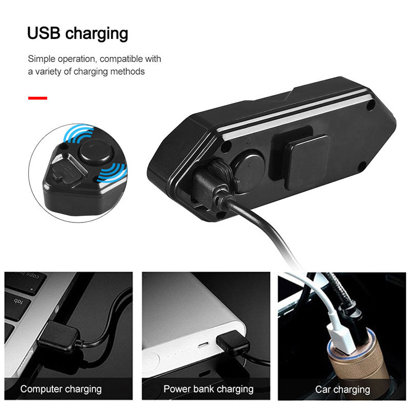 Bicycle Taillight Remote-Controlled Turn Signals USB-Rechargeable Waterproof
