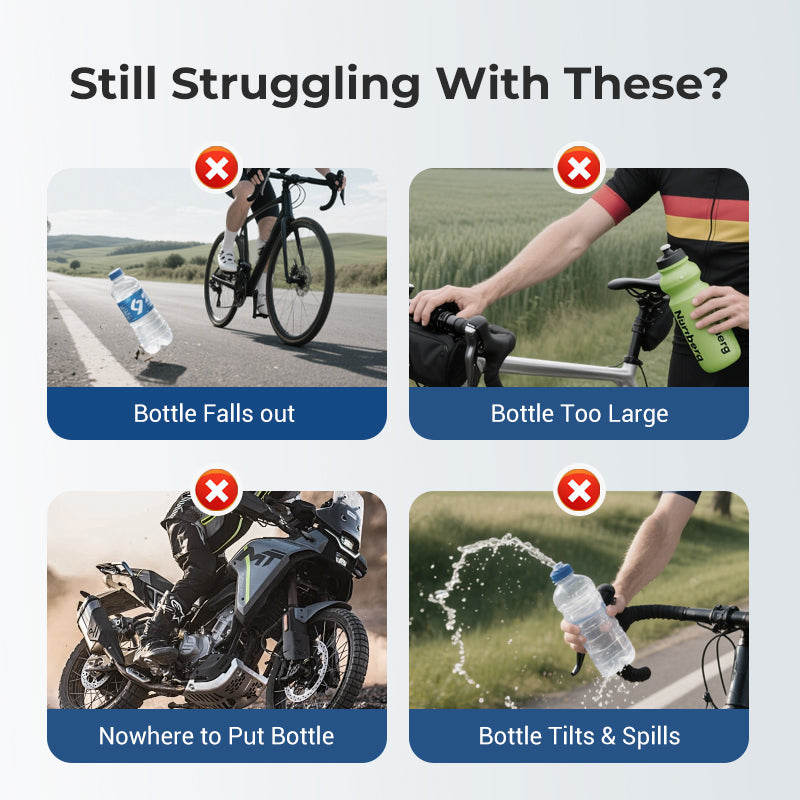 Bike Bottle Holder Adjustable Mount Universal Fit & Quick Access