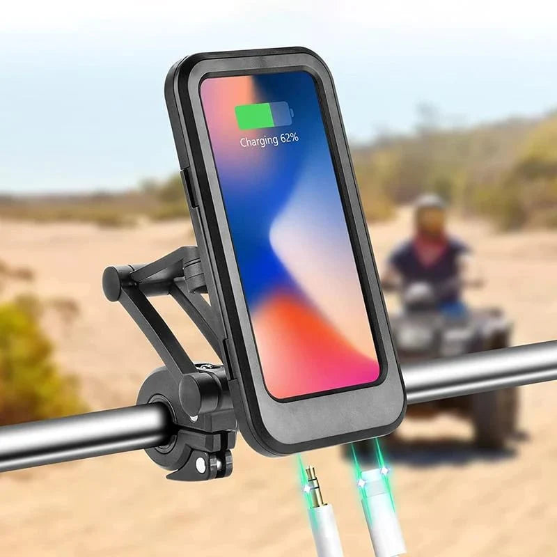 Bike Phone Mount Integrated 5000 mAh 15W Waterproof Touchscreen