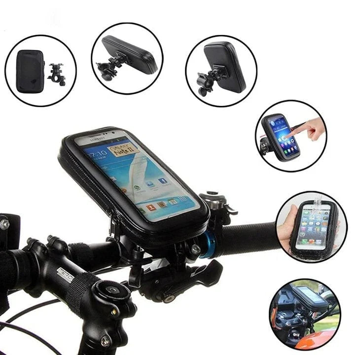 Bike Phone Mount Integrated 5000 mAh 15W Waterproof Touchscreen