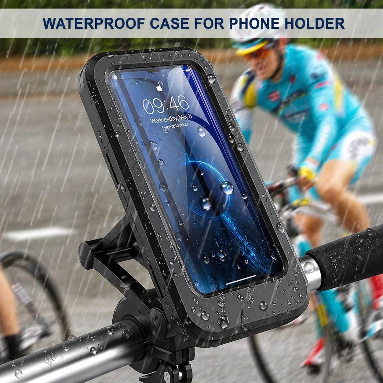 Bike Phone Mount Integrated 5000 mAh 15W Waterproof Touchscreen