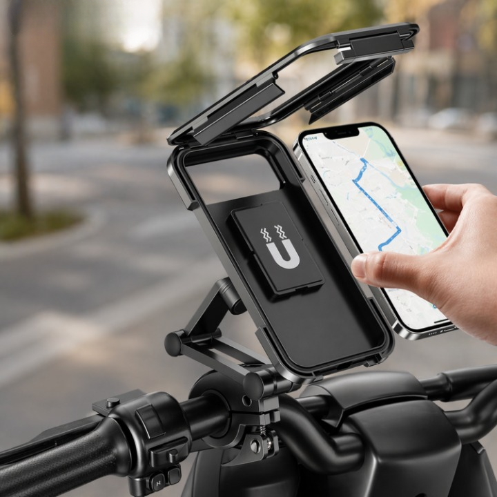 Bike Phone Mount Waterproof 360° Rotatable Tool Free