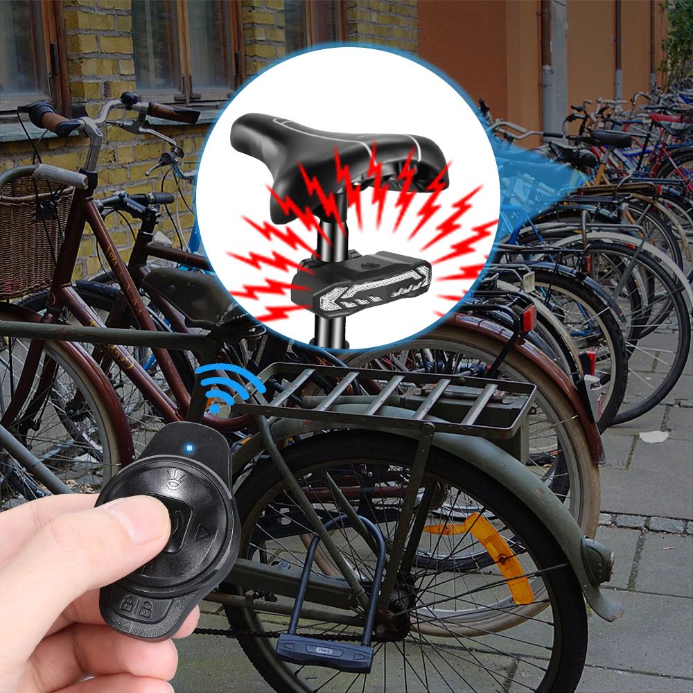Bike Rear Light 110 dB Alarm Waterproof USB Rechargeable
