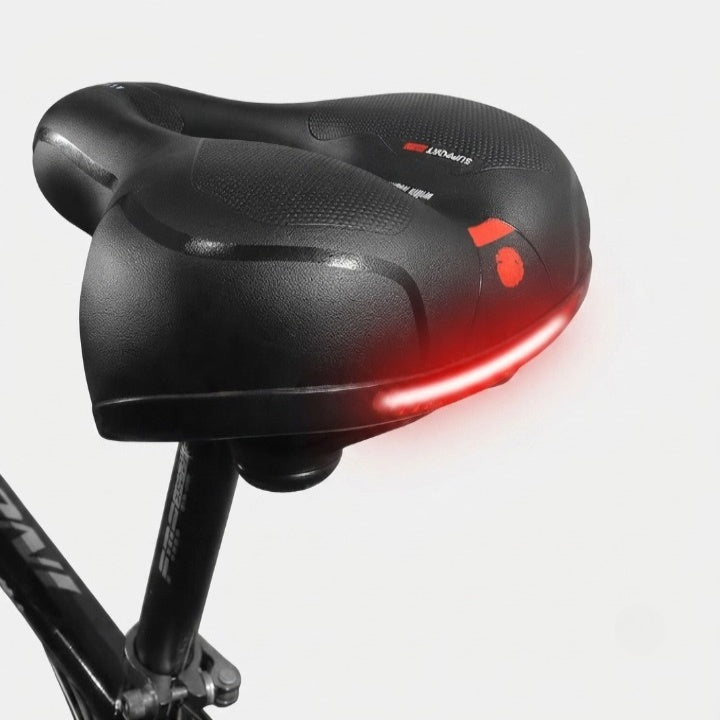 Bike Saddle Ergonomic Soft Padding Reflective Strip