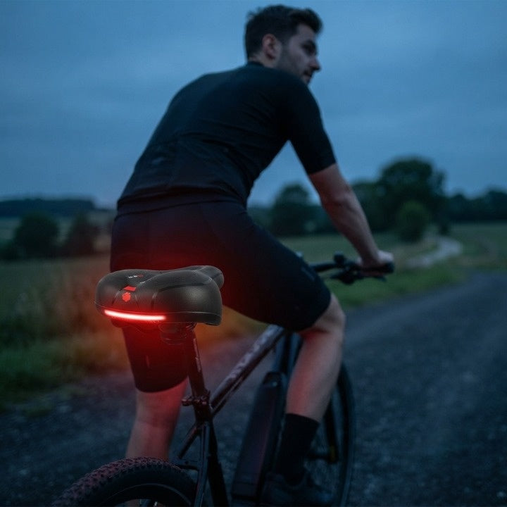 Bike Saddle Ergonomic Soft Padding Reflective Strip