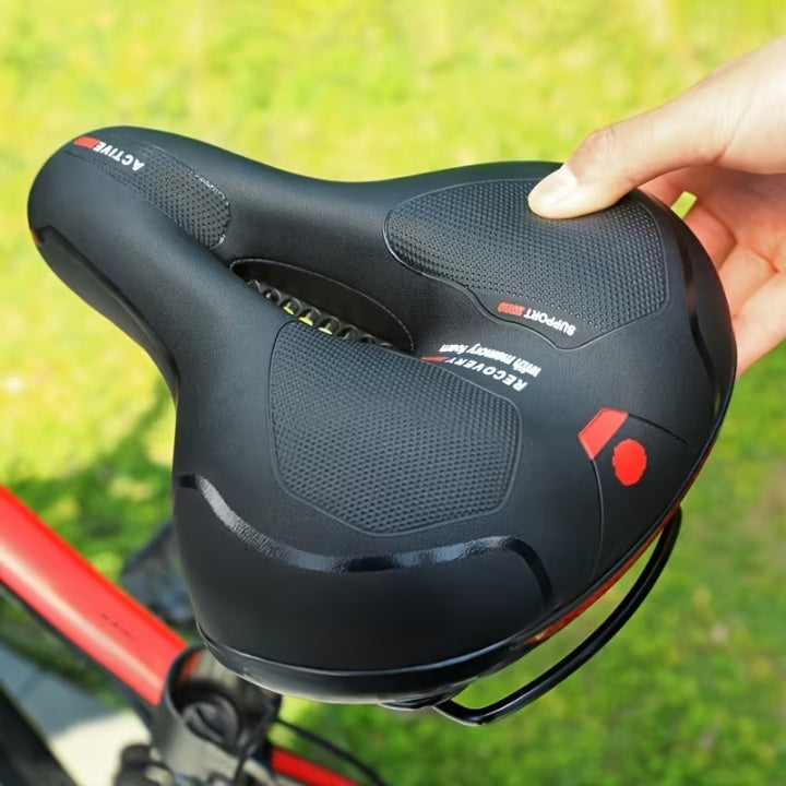 Bike Saddle Ergonomic Soft Padding Reflective Strip