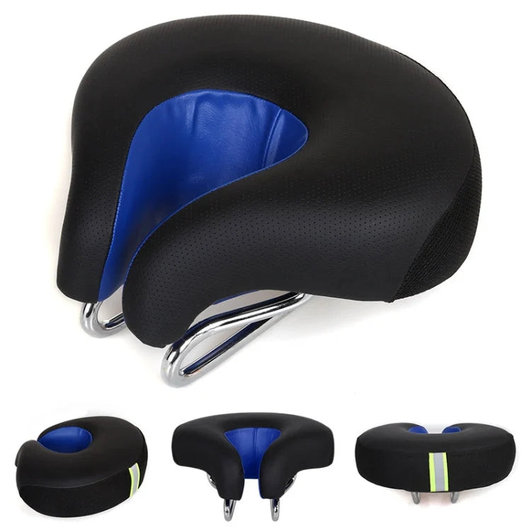Bike Saddle Noseless Wide Ergonomic Padding & Spring Suspension