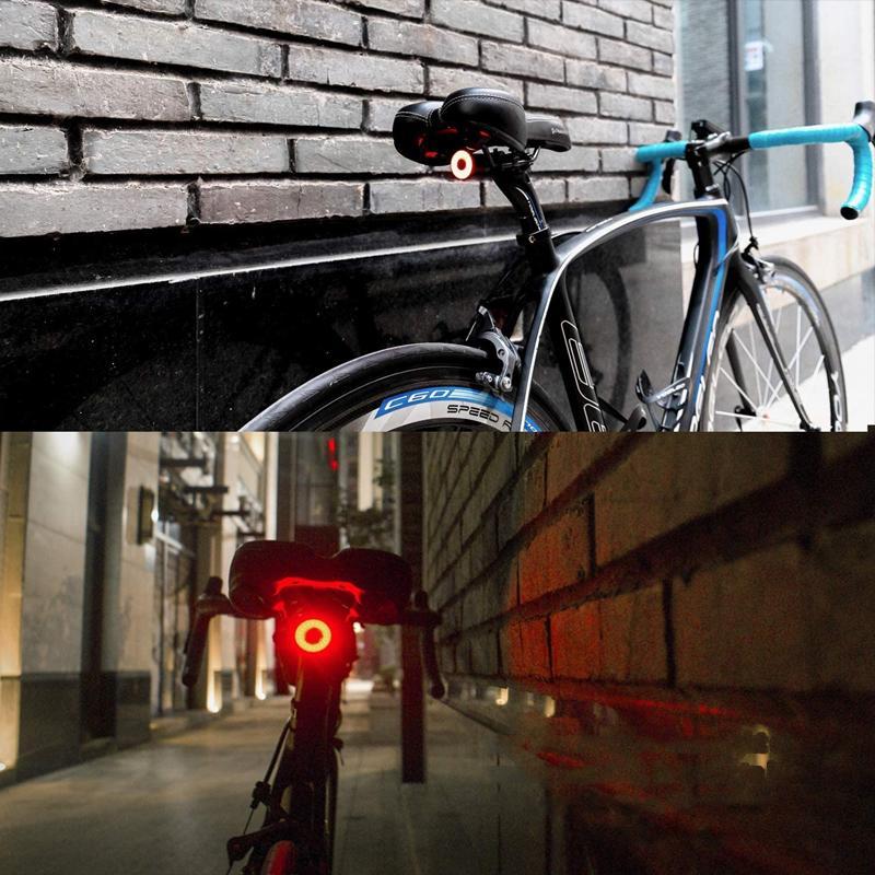 Bike Taillight Automatic Brake Detection USB Rechargeable IPX6 Waterproof