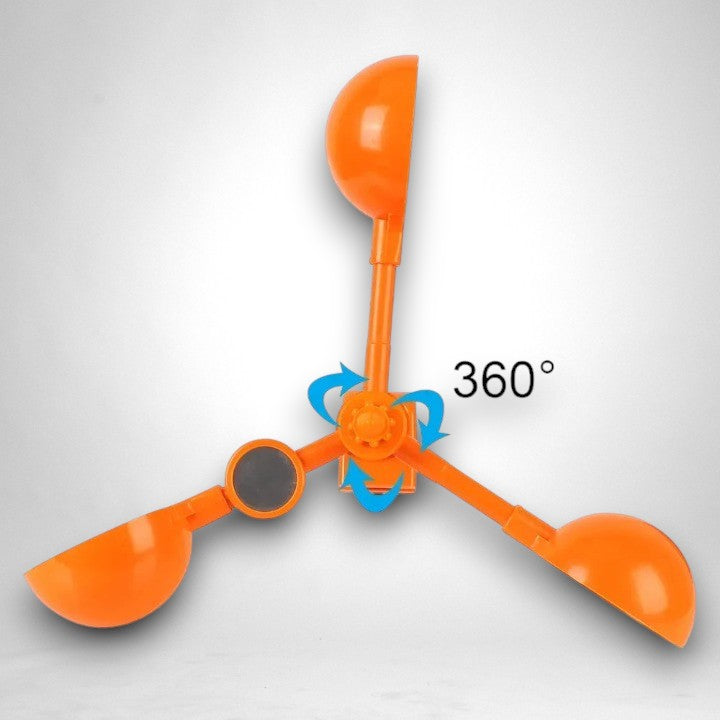 Bird Deterrent Solar-Powered 360° Rotating Reflectors & Ultrasonic Sound