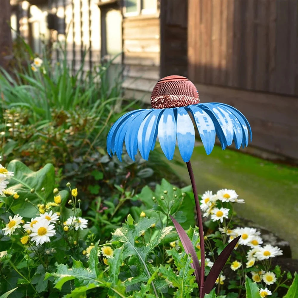 Bird Feeder Flower Design Weatherproof Metal Large Capacity