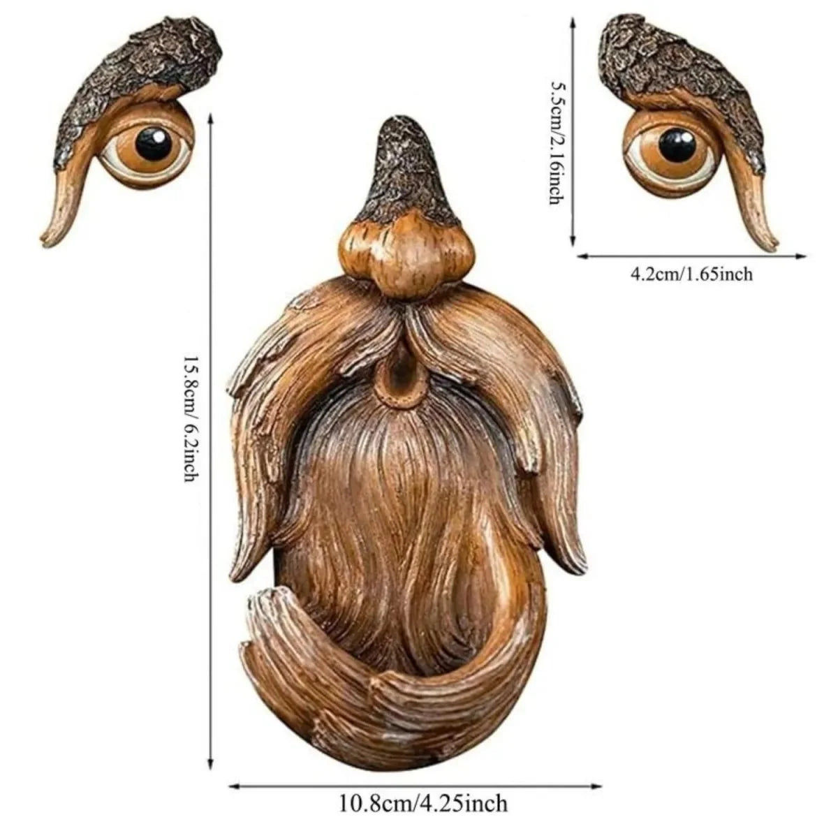 Bird Feeder Station Resin Tree Face Weatherproof Integrated Hanger