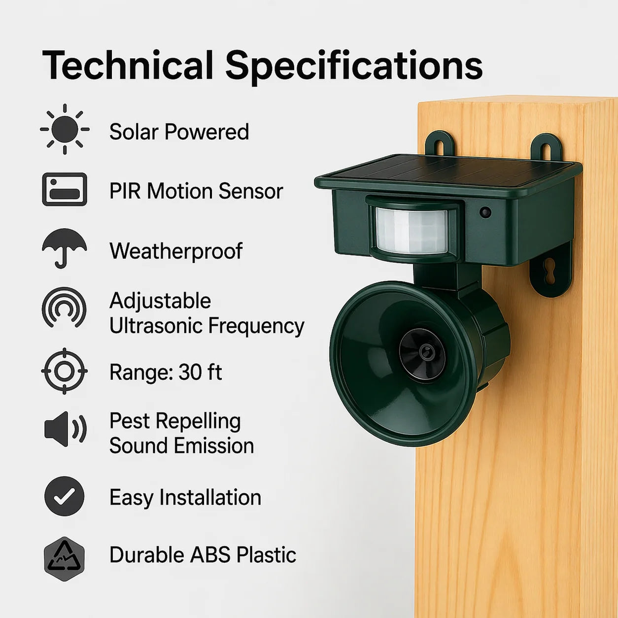 Bird Repellent Solar Motion Sensor & Predator Calls