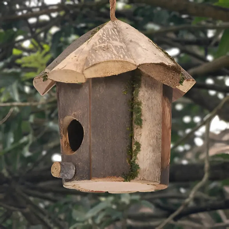 Birdhouse Wooden Cabin Ready To Hang