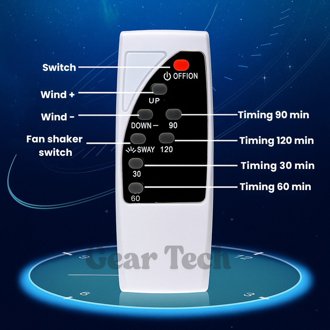 Bladeless Fan Remote Control Quiet 40 cm
