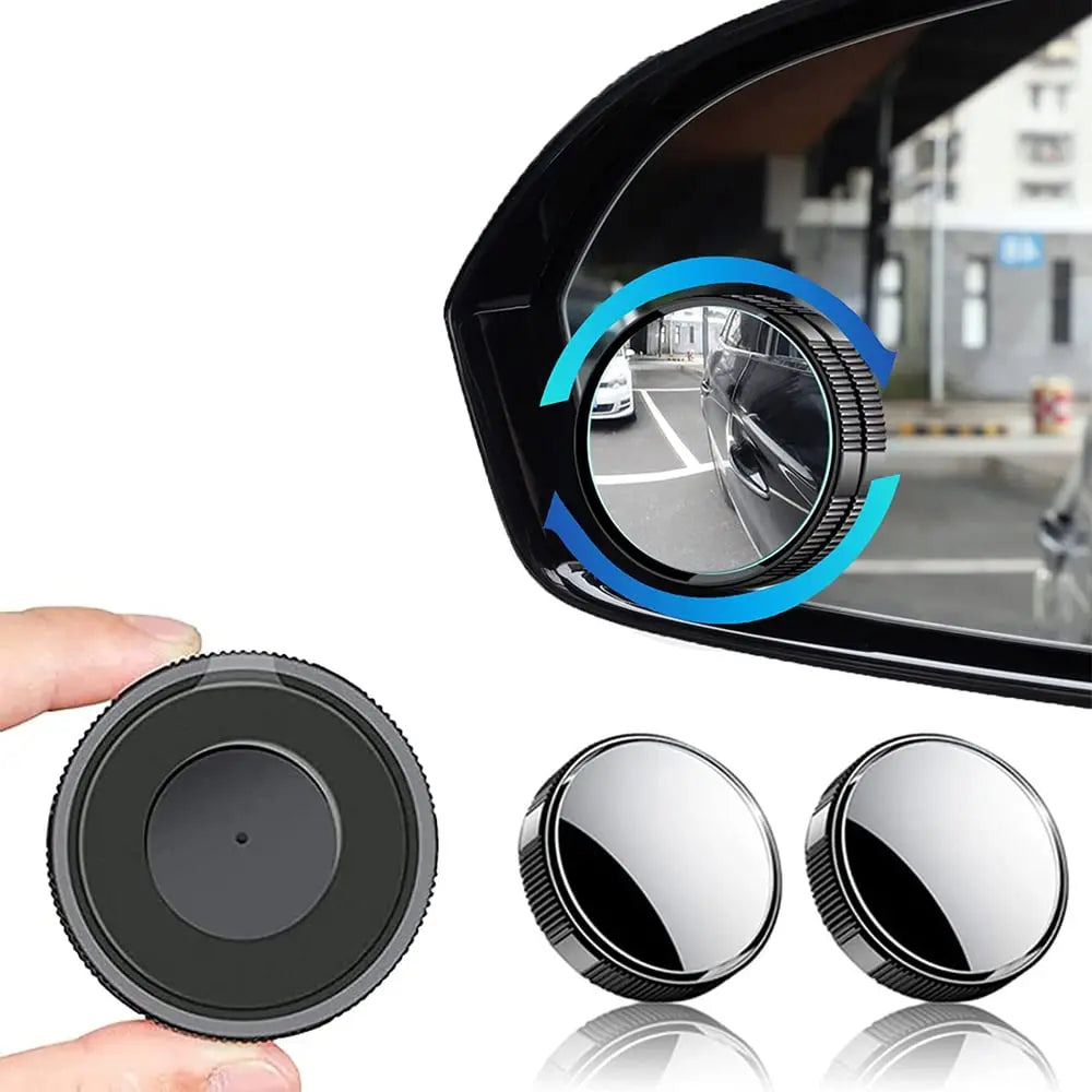 Blind Spot Mirror 360° Swivel Suction Mount Scratch-Resistant Glass