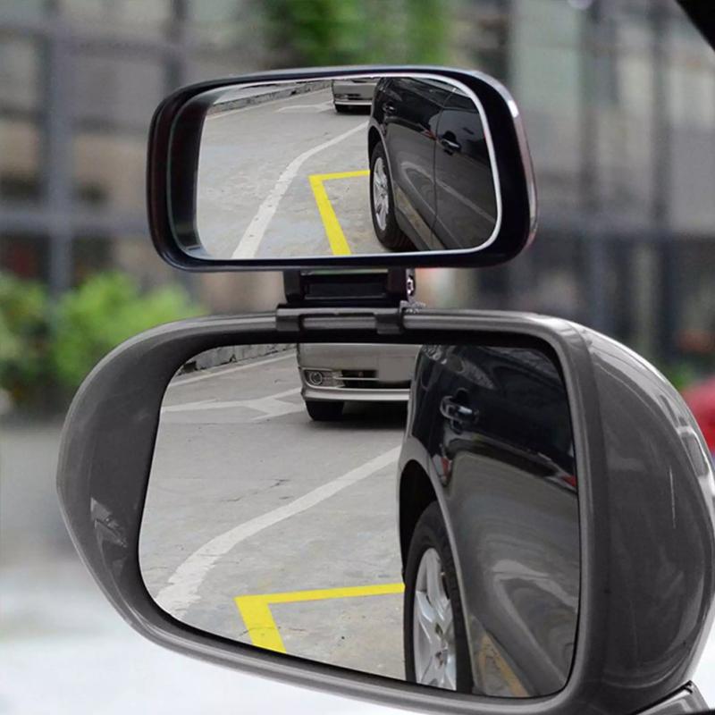 Blind Spot Mirror Adjustable Angle Clip-On & Universal Fit