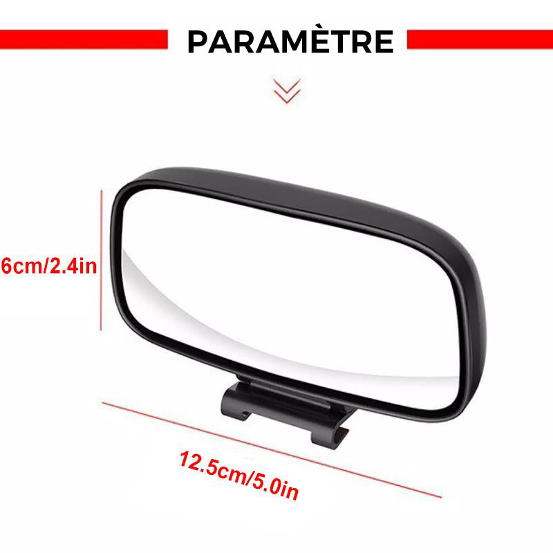 Blind Spot Mirror Adjustable Angle Clip-On & Universal Fit