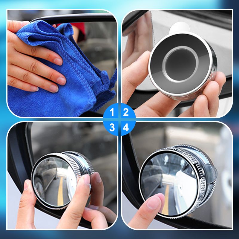 Blind Spot Mirrors Suction Cup 360° Set of 2