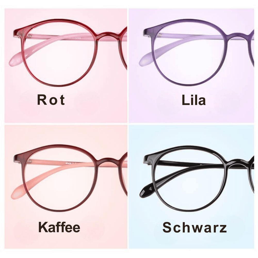 Blue Light Glasses Round Comfortable Lightweight Multiple Lens Strengths