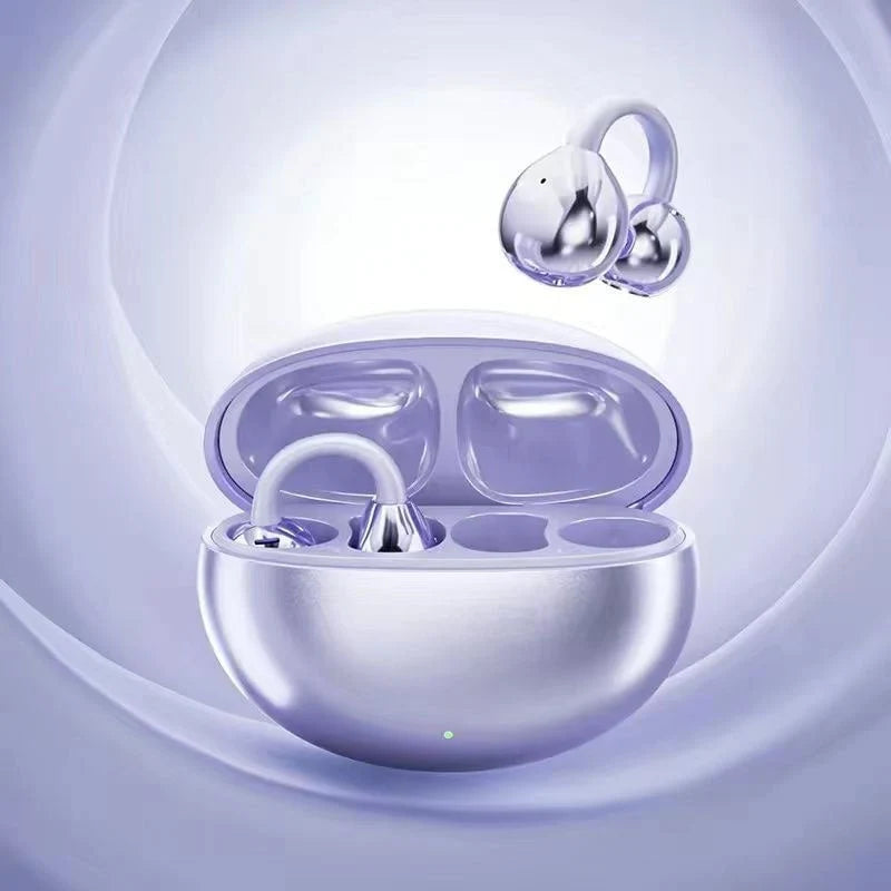 Bluetooth Earbuds Open-Ear Clip Multipoint AI Noise Suppression