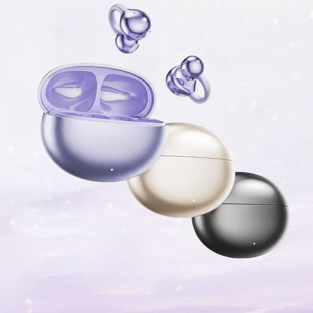 Bluetooth Earbuds Open-Ear Clip Multipoint AI Noise Suppression