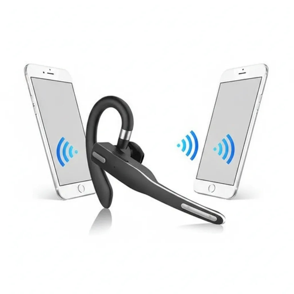 Bluetooth Headset Noise-Cancelling Dual Mic 25 Hours Talk Time