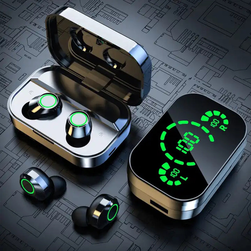 Bluetooth In-Ear Headphones LED Charging Case & Touch Controls