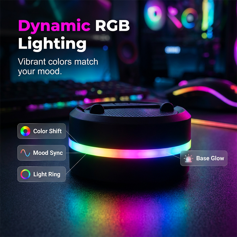 Bluetooth Speaker Phone Stand RGB Lighting