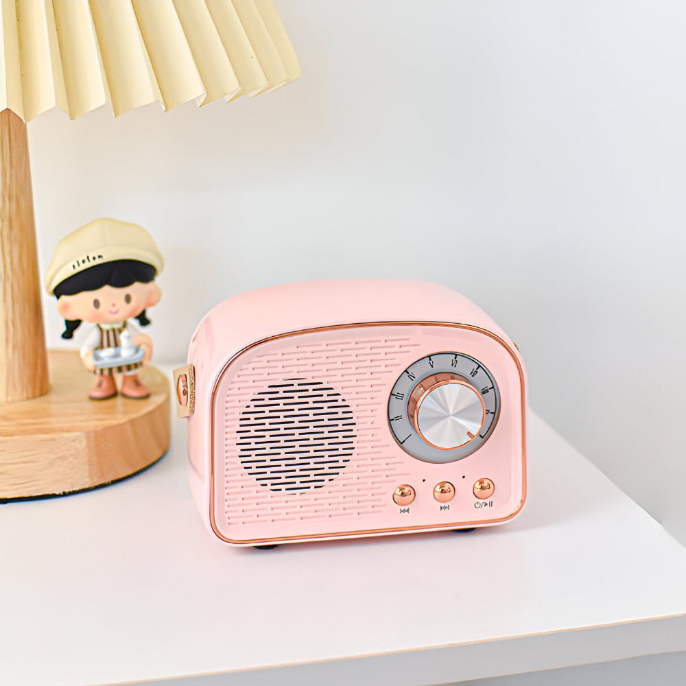 Bluetooth Speaker Retro Wood Finish Rich Bass
