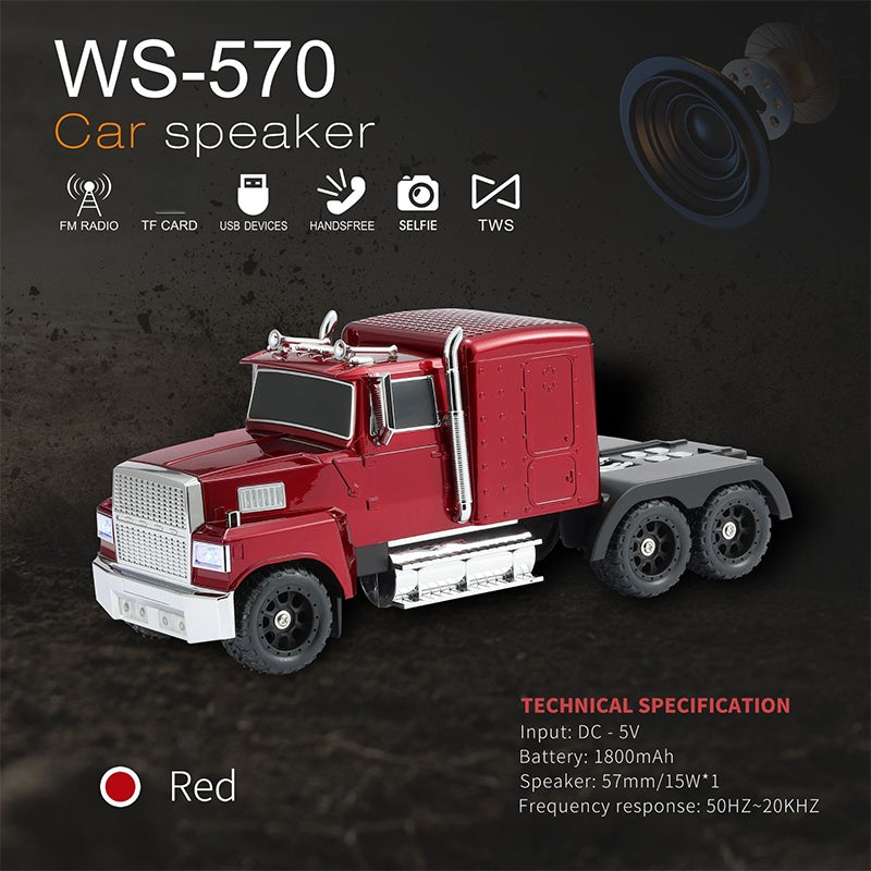 Bluetooth Speaker Truck Design 15W Subwoofer