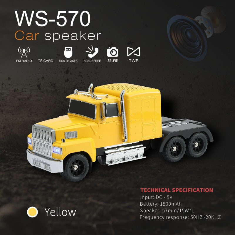 Bluetooth Speaker Truck Design 15W Subwoofer