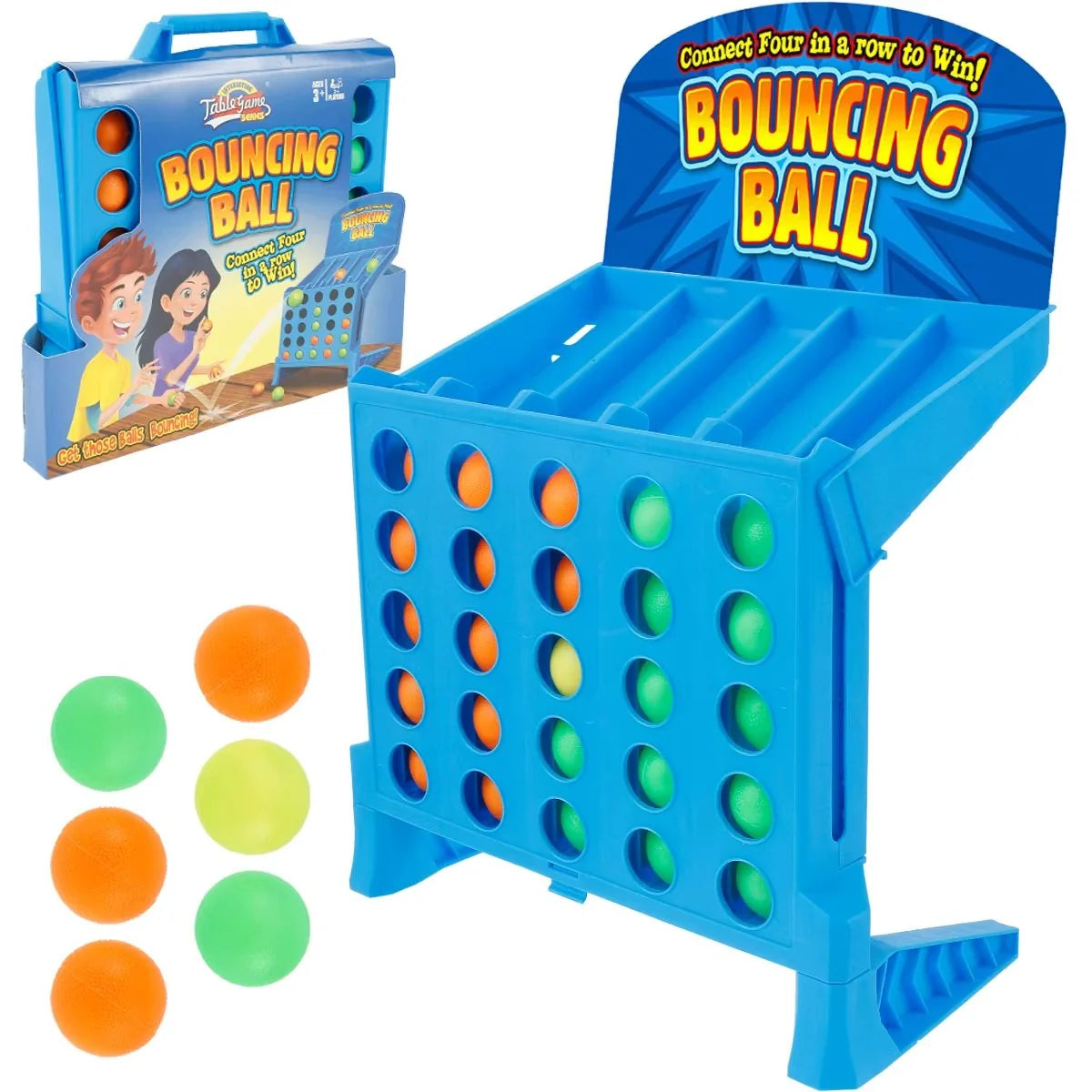 Board Game Four-in-a-Row Compact & Portable
