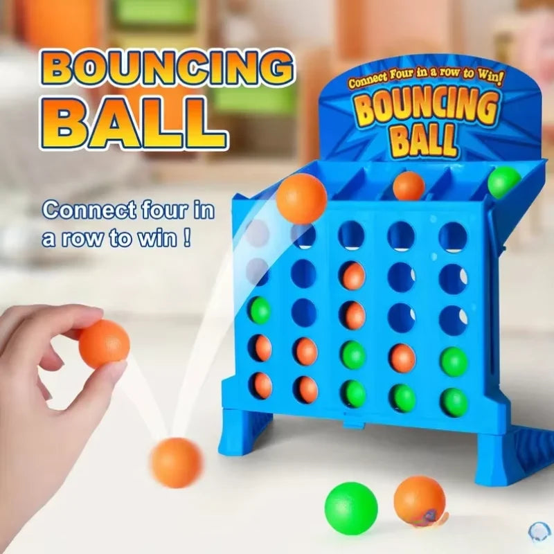 Board Game Four-in-a-Row Compact & Portable