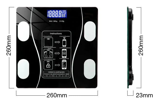 Body Composition Scale App-Connected 11-Metric Analysis