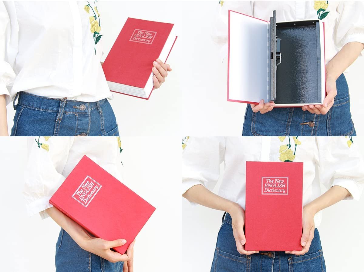 Book Safe Discreet Bookshelf Disguise Key Or Combination Lock