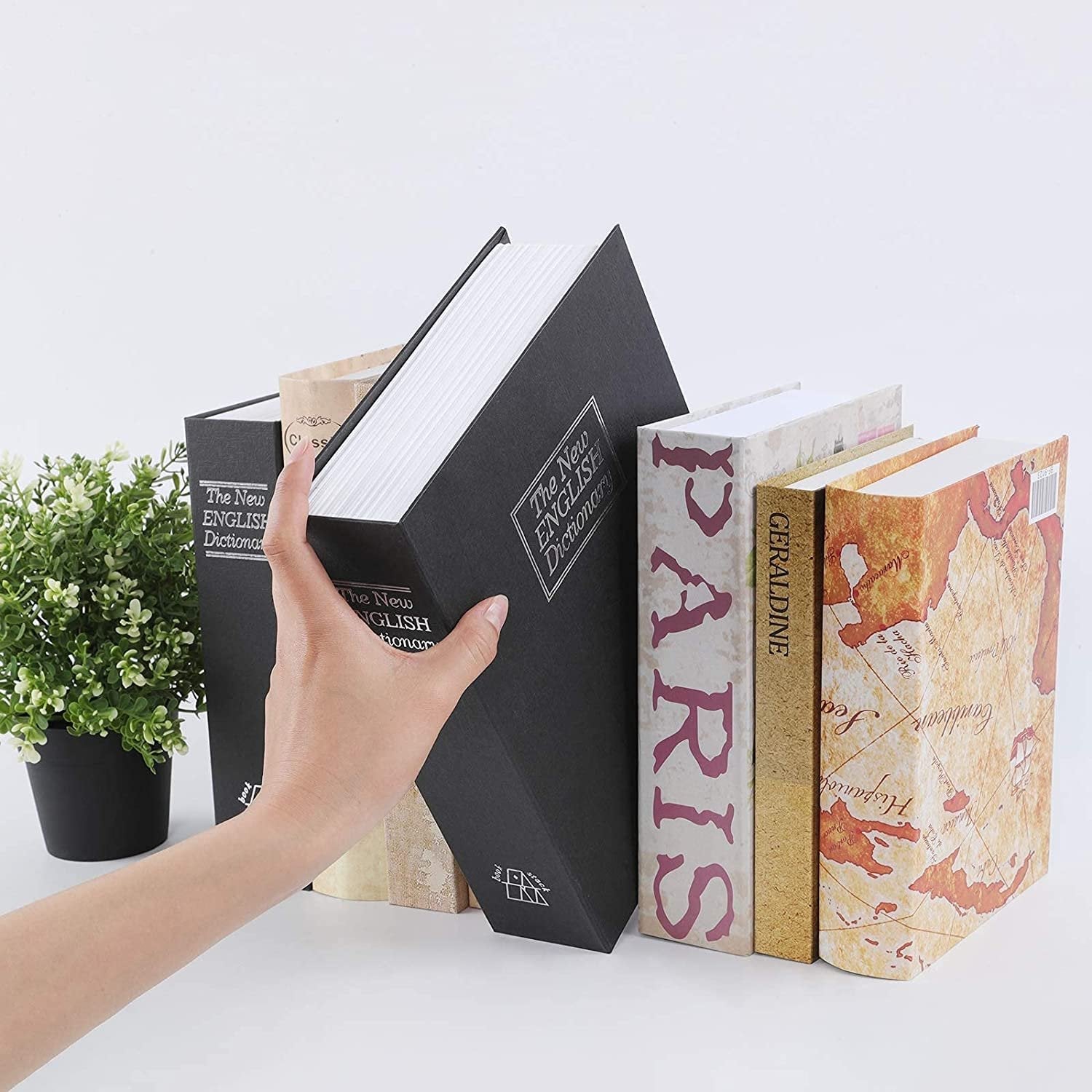 Book Safe Discreet Bookshelf Disguise Key Or Combination Lock