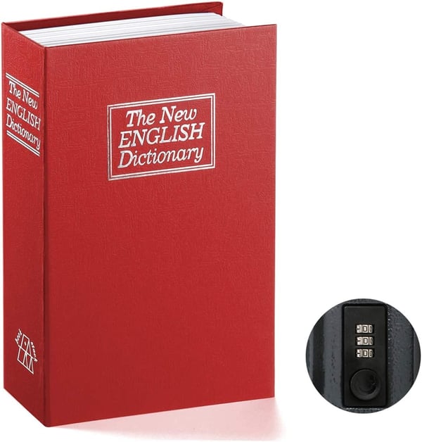 Book Safe Discreet Bookshelf Disguise Key Or Combination Lock